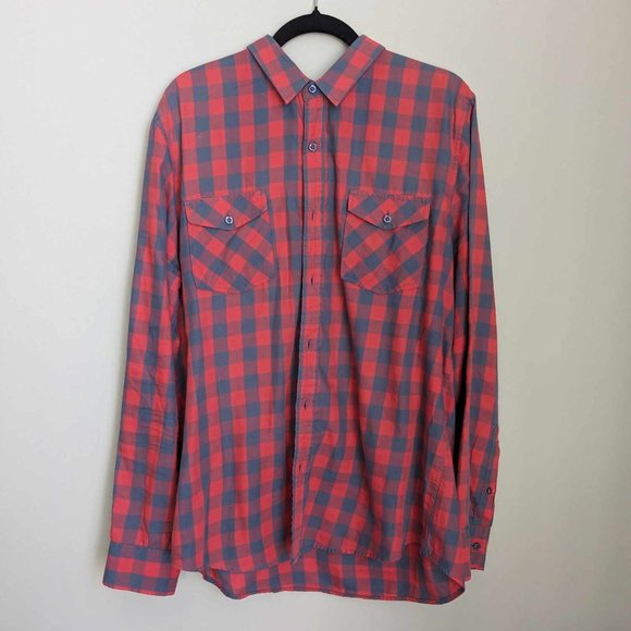 Nirvana Music Artist Band Custom Red Flannel Button Down Shirt Sz XL - Picture 3 of 6